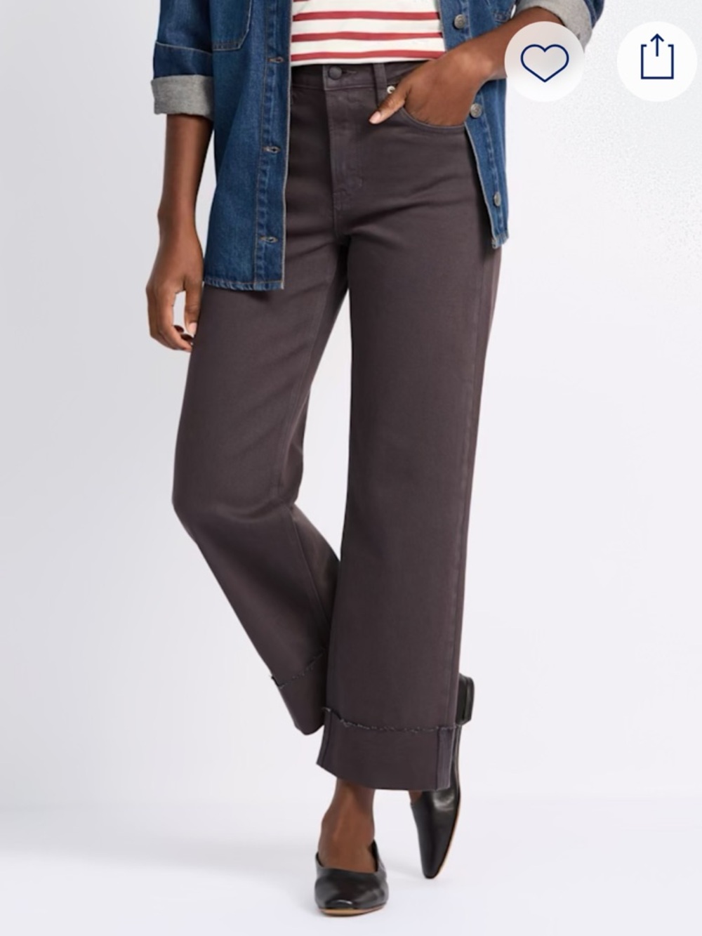 Dark Gray Straight Leg Jeans